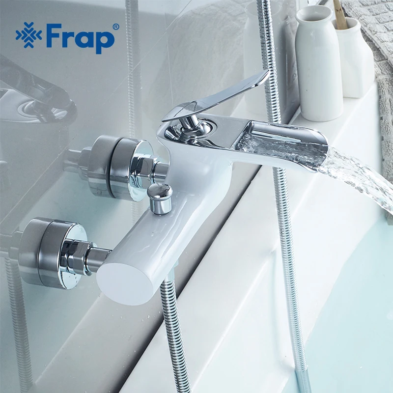 Смесители для ванны Frap хромированный латунный душевой набор смеситель с одной
