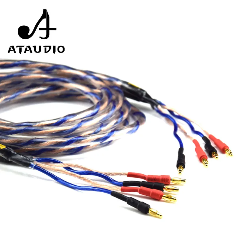 ATAUDIO Hi Fi кабель для колонок высококачественный 6N OFC провод 1 м 2 3 м|Кабели VGA| |