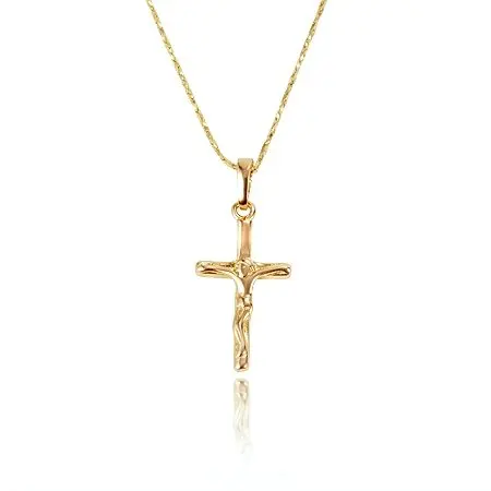 Fashion Necklace Pendant 18 К Желтое Золото Заполненные Через Кулон Ожерелье Ювелирные