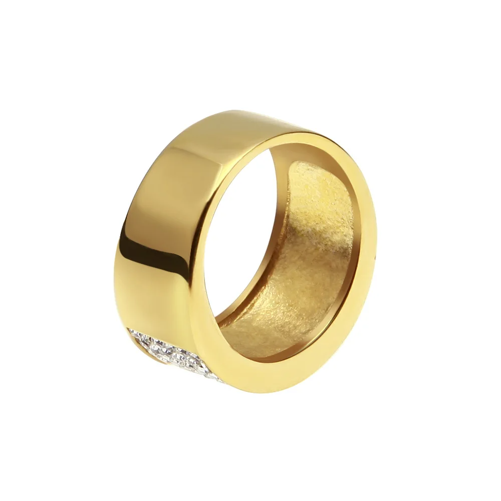 Blingbling кольцо из нержавеющей стали 5 рядов циркония обручальное мужское в стиле