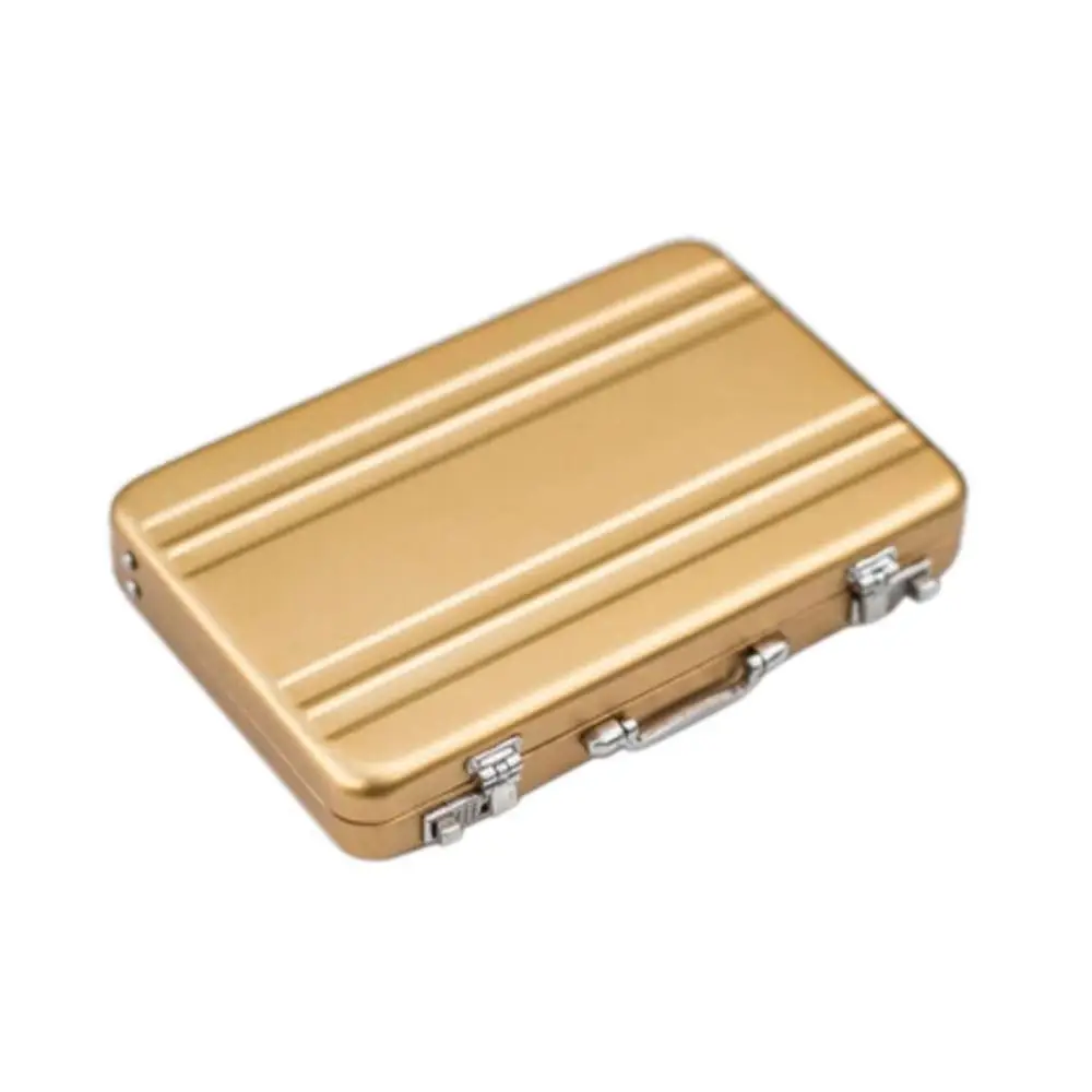 1pc 1 шт. модный мини-портфель, чехол для визиток, ID Держатели, пароль, серебристый цвет, алюминиевый чехол для кредитных карт - Цвет: 1pc
