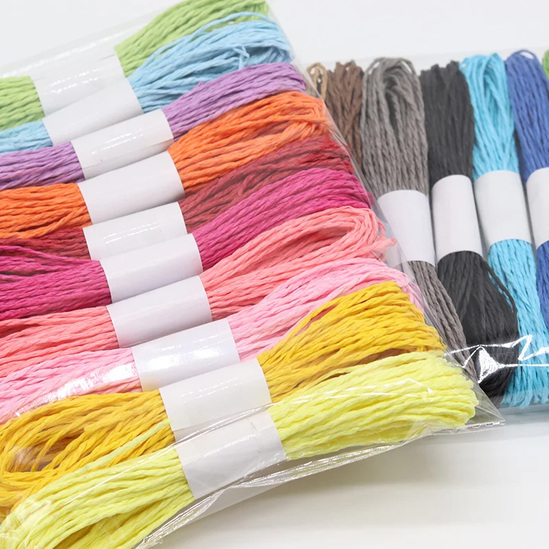 10 шт./упак. вязание крючком Пряжа рафия соломенная веревка ручное Солнцезащитная