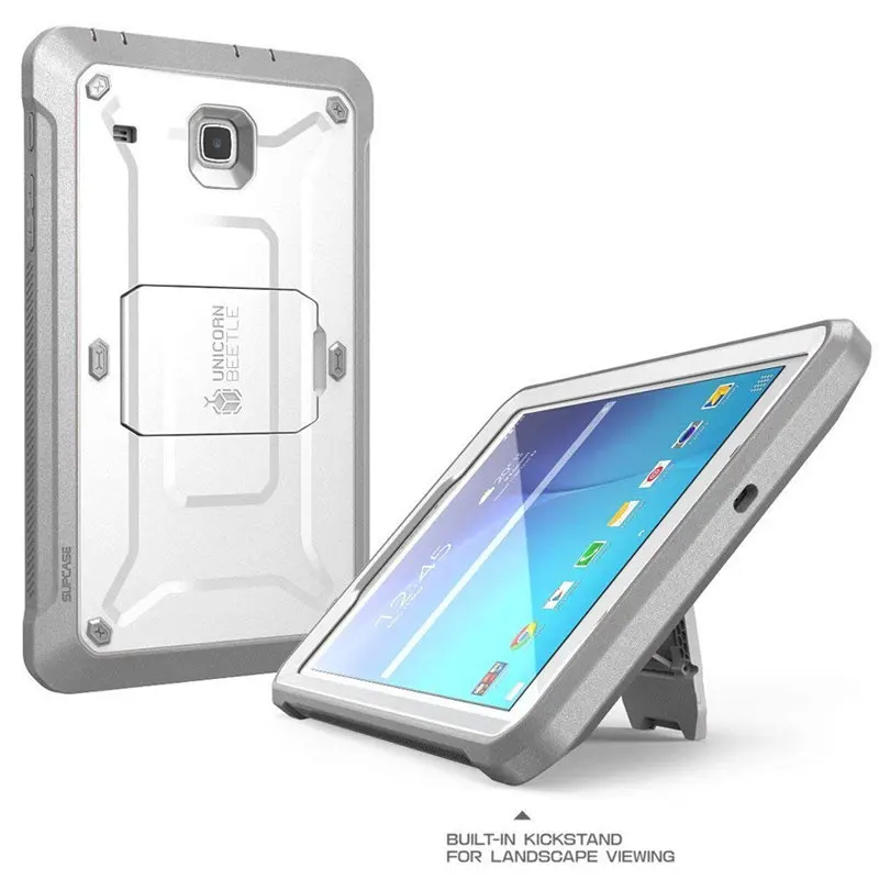 White Для Samsung Galaxy Tab E 8,0 чехол SUPCASE UB Pro полный корпус Прочный гибридный защитный чехол со встроенным защитным экраном - Цвет: White