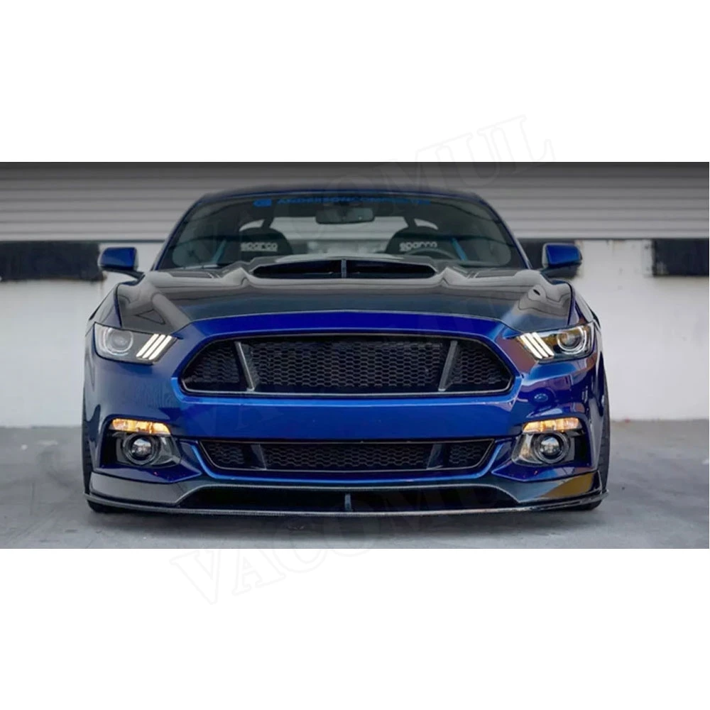 Передний спойлер для губ Для Ford Mustang Coupe 2015 2016 2017 AC Style бампер из углеродного