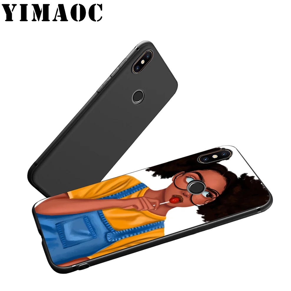 Мягкий силиконовый чехол YIMAOC Princess Black Melanin для Xiaomi Redmi Note 9 Mi 8 Se 7 6 6A A1 A2 4X 4A 5A 5 MAX 3 MiA1 |
