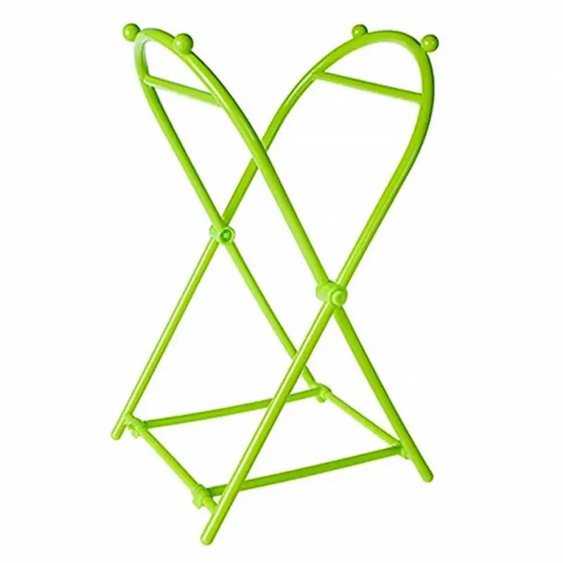 Green X-type складной мусорный бак пластиковый мешок для мусора держатель Вешалка для мешков для мусора домашняя кухонная для хранения стойка - Color: Green