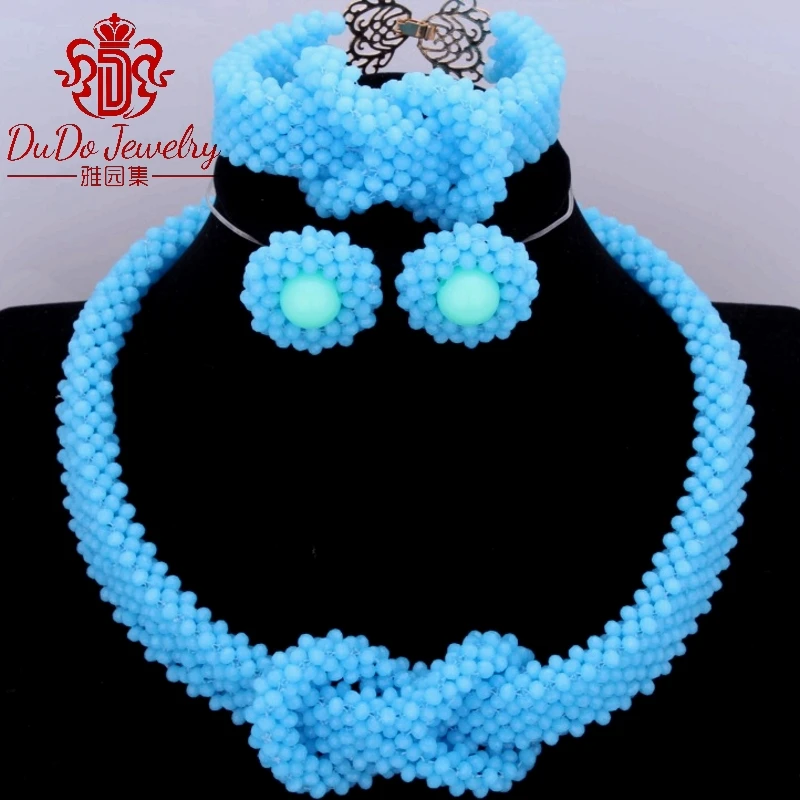 Непрозрачный морской синий женский нигерийский Бисер для невесты вечеринки