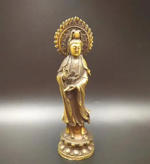 

Чистая медь, Китай Изысканный Гуаньинь bodhisattva ремесла статуя