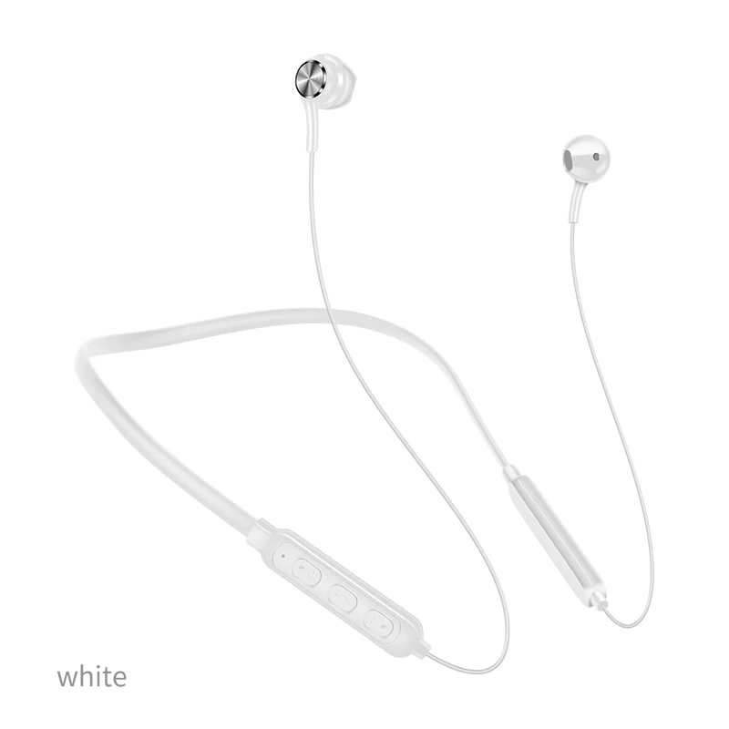Белый Новые беспроводные Bluetooth наушники Магнитная стерео Спортивная гарнитура IPX7 водонепроницаемые беспроводные наушники с микрофоном для смартфонов UM - Цвет: Белый