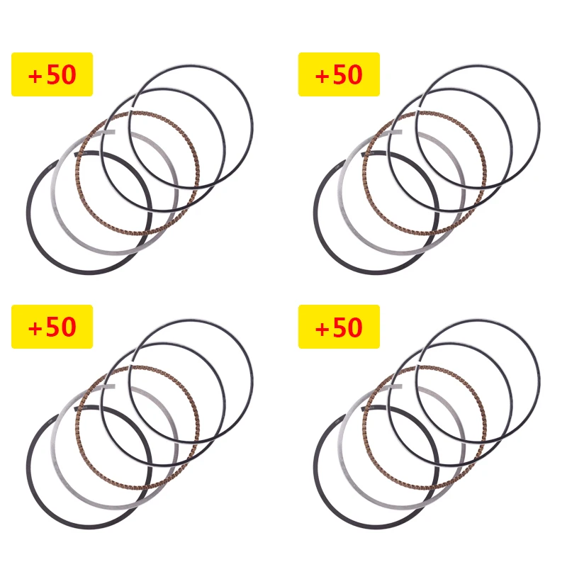 4 Set add 50 Цилиндр двигателя для мотоциклов деталь поршня кольца диаметр STD Размеры 55 мм+ 25+ 50+, защита от ультрафиолета, 75 для HONDA CB400 CB-1 CBR400 NC23 NC29 VFR400 NC30 VTEC - Цвет: 4 Set add 50
