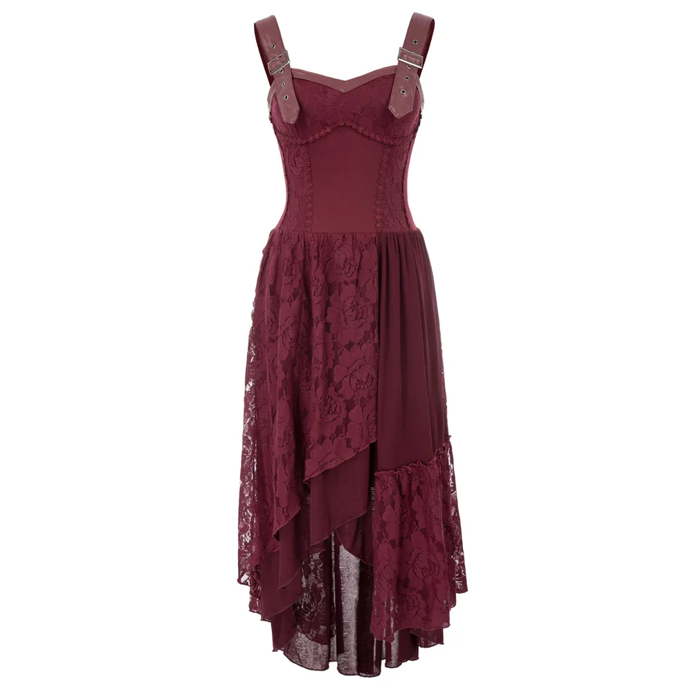 Belle Poque винтажные женские платья в стиле панк богемное викторианское со шнуровкой