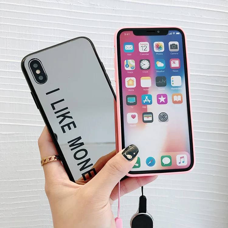 Мне нравится Money Mirror Phone Чехол для iPhone Xs Max Xr чехол 2018 мягкий из ТПУ защитный 6 6s 7 8 Plus