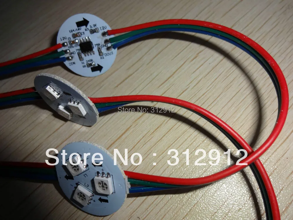 Неводонепроницаемый светодиодный цифровой модуль WS2811IC 5050 3 светодиода 12 в пост.