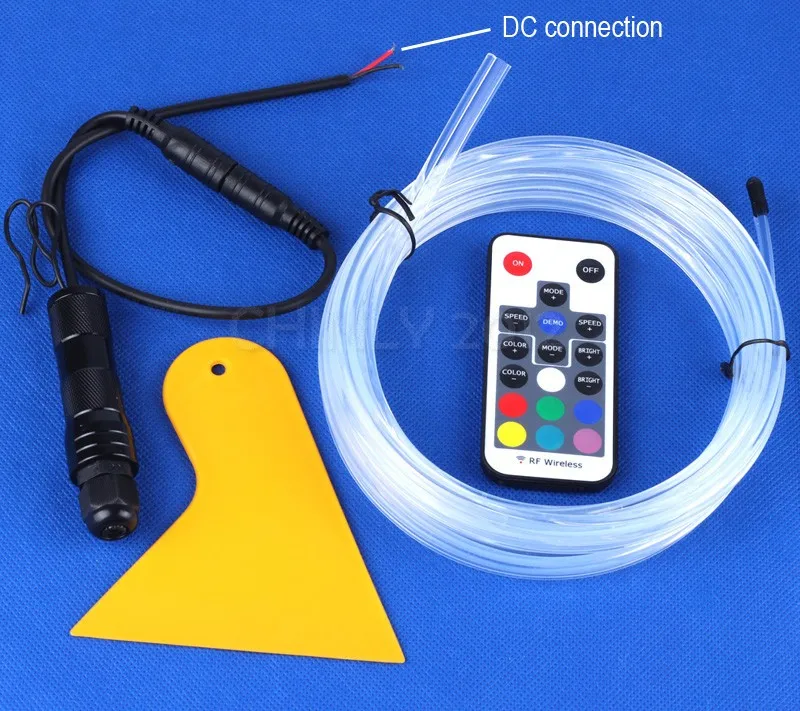 1 м/2 м/3 м/4 м/5 м/6 м DC12V 2 Вт RGB боковой светящийся волоконно-оптический светильник комплект для украшения автомобиля светодиодный неоновый свет Обувь Одежда для автомобиля водонепроницаемый
