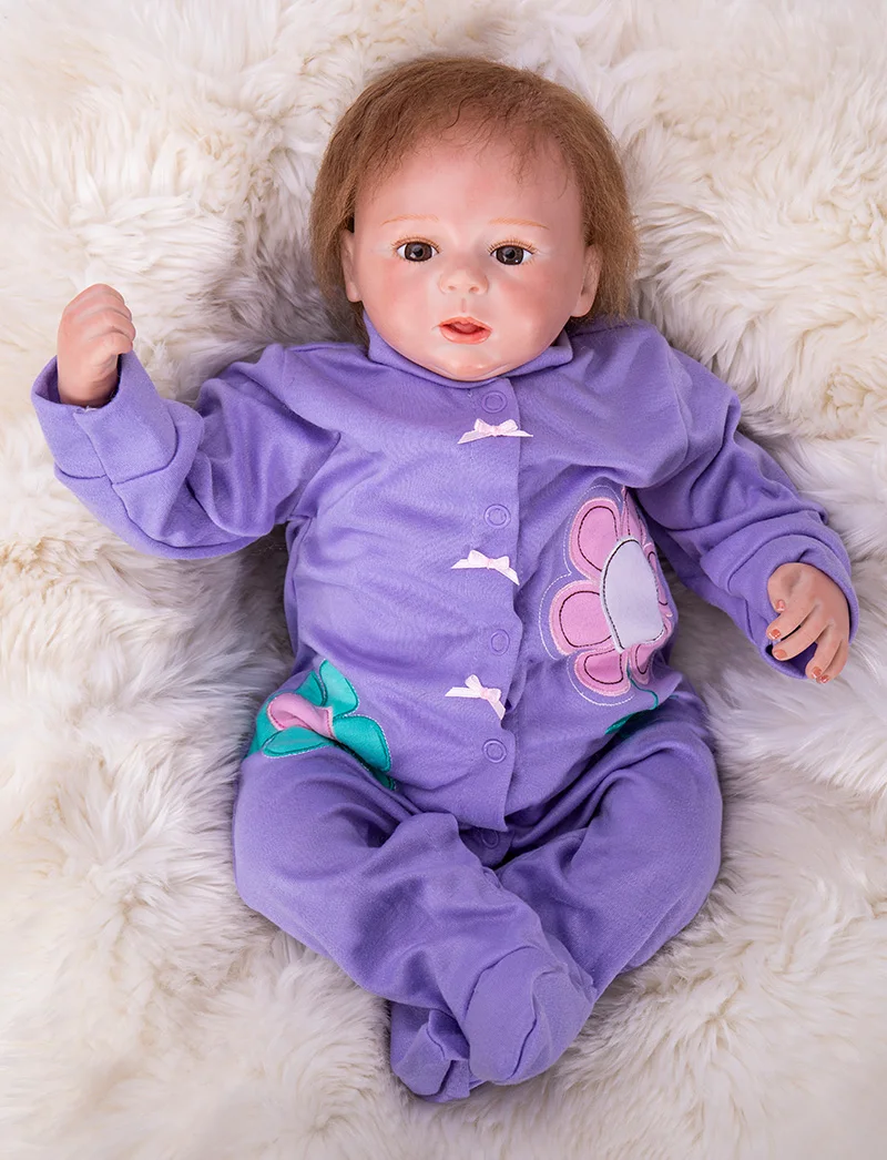 Новинка 17 дюймов 46 см Bebe Baby Doll Reborn Мягкая силиконовая игрушка для мальчиков и