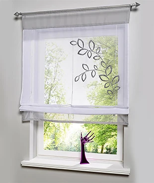 1pc curtain Вышитые римские короткие занавески s тюль для кухни отвесная занавеска для гостиной спальни Жалюзи На Окна cortinas dormitor - Цвет: 1pc curtain