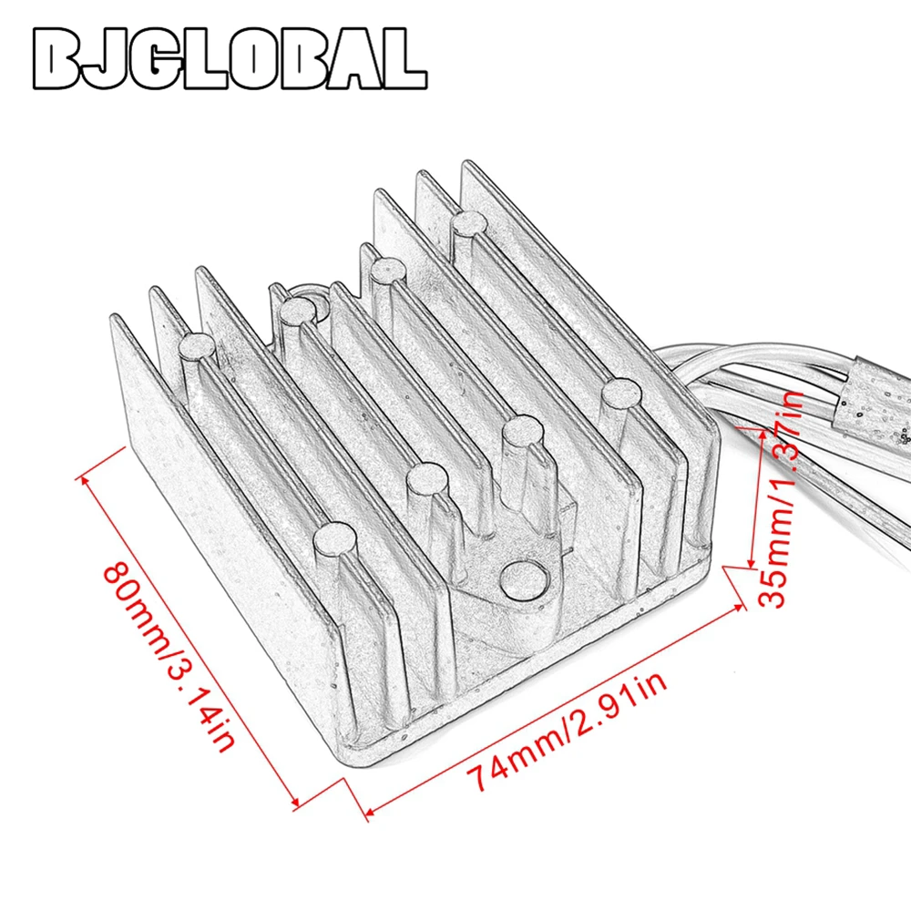 12V Motorcycle Regulator Rectifier Metal For Yamaha ETX 25 in 200 HP L150 L200 130 ETL ATV Motorbike Motor Accessories | Автомобили и