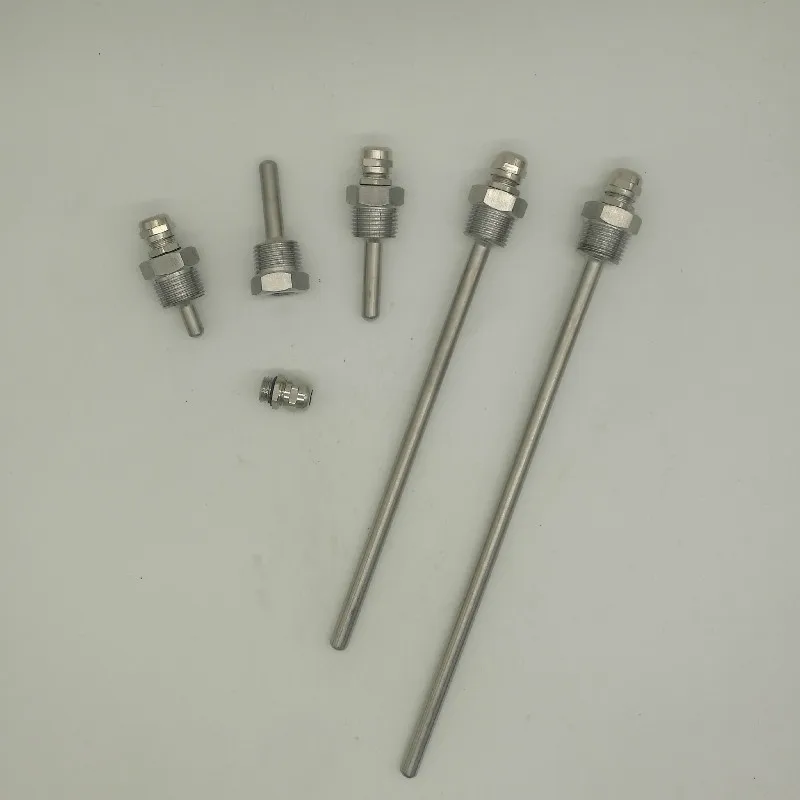 Thermowell 1/2" DN15 BSP Threads temperature Sensors Thermowells for Max 6mm Wire L30-L600mm pipe Stainless Steel 304
Thermowell 1/2" DN15 BSP Threads temperature Sensors Thermowells for Max 6mm Wire L30-L600mm pipe Stainless Steel 304