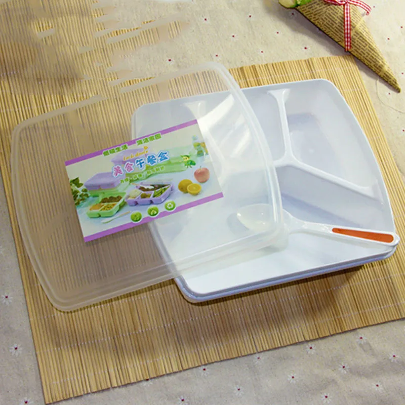 Ланч-бокс 4 слота практичный герметичный контейнер для еды Портативный хорошего