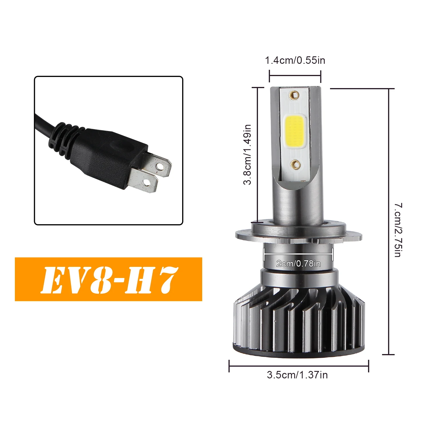 2 шт. H8 H1 H7 9005 9006 H4 Автомобильный светодиодный фары лампы COB лампы 110 W 26000LM авто для фар головного света и противотуманных фар с возможностью креативного лампы высокой Мощность 6000 K