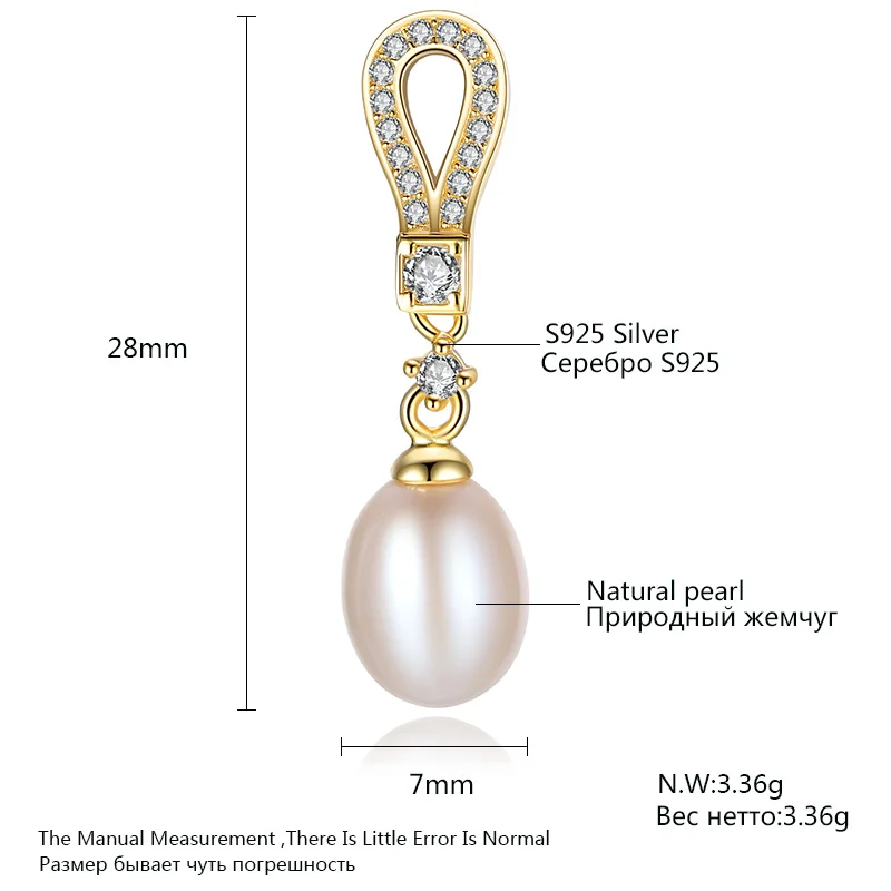 DR Brand Genuine Luxury 925 Sterling Silver Natural Pearl Dangle& Drops Pearls Earrings Perfect Fine Jewelry for Women Gift | Украшения