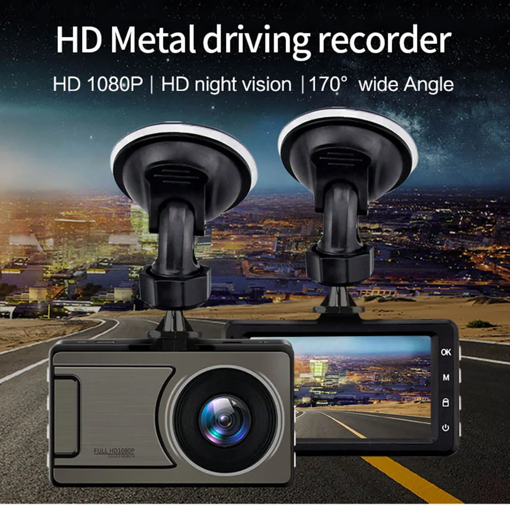 XIAOMI Автомобильный видеорегистратор, камера для автомобиля, Full HD 1080P DVR, 170 градусов, широкоугольный Автомобильный видеорегистратор, приборная панель, камера с ночным видением