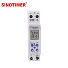 Программируемый цифровой таймер на неделю 230 В 220 в 18 мм, ширина, реле времени, управление на din-рейке