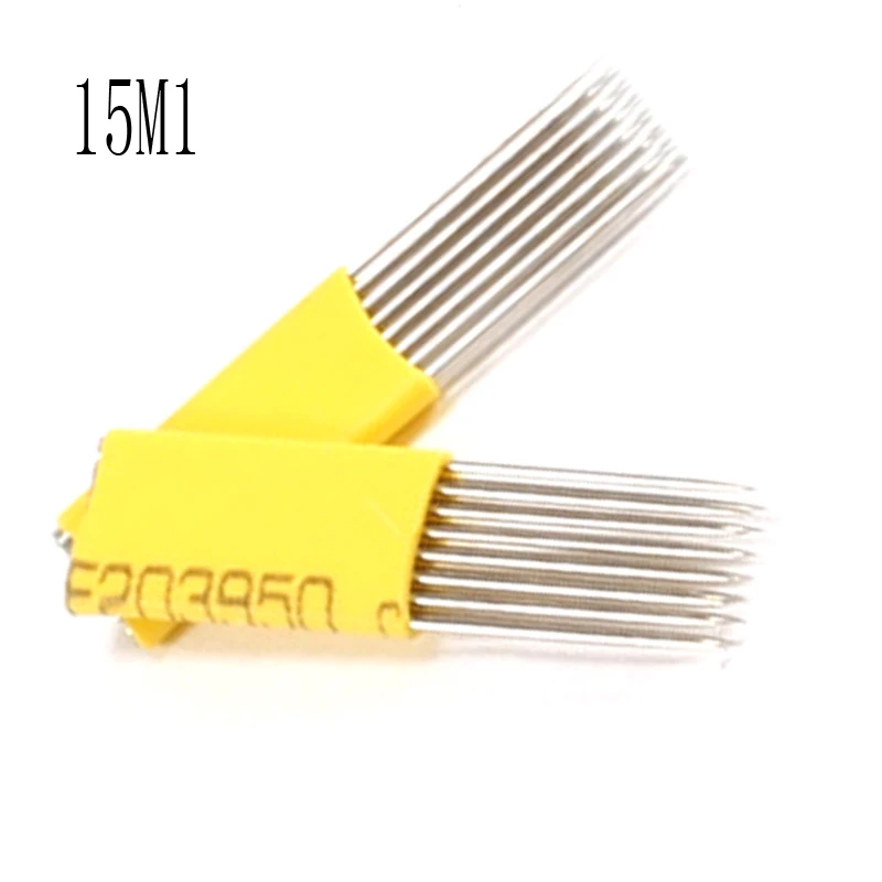 50 шт микроблейдинг двойная линия 15m1 одноразовый Наложение теней лезвие 15M1 из