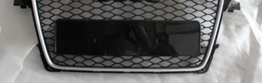 matt silver frame Автомобильный Стайлинг 2009~ 2012 A4 RS4 S4 Sline черная эмблема передний бампер сетка решетка решетки для Audi A4 S4 RS4 S линия - Цвет: matt silver frame