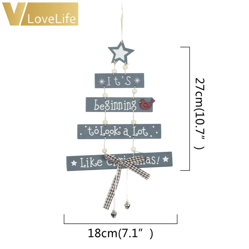 1 шт. рождественские деревянные подвески с буквами украшения для дома стены
