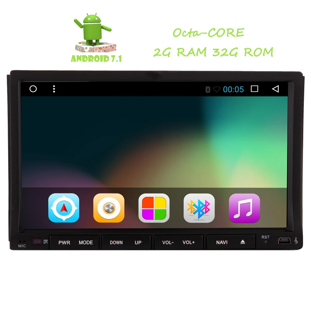 2017 новейший Android 7 1 6 2 ''в приборной панели двойной Din Автомобильный Радио