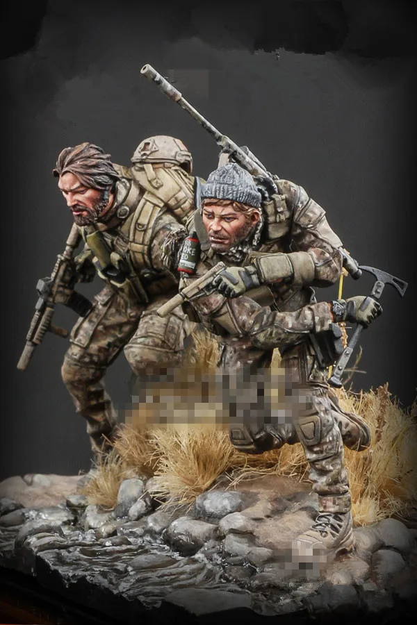 1:24 75mm Resin Figure Model Kit Unassambled Unpainted //16167 (2 FIGURES WITH BASE) | Игрушки и хобби