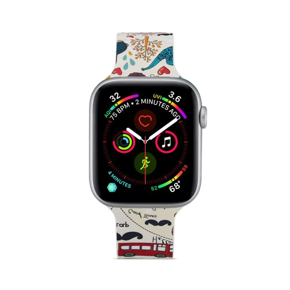 Яркие силиконовые часы ремешок замена Браслет для Apple iWatch 4 3 2 1 серии смарт 38 40 мм/42