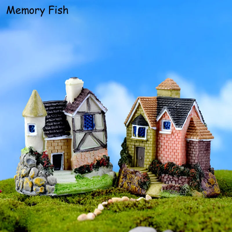 4 дизайн Русский стиль Искусственный Мини мультфильм загородный дом модель