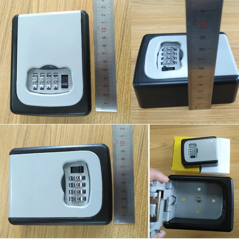4 значный комбинированный замок для хранения ключей настенный безопасный ключ