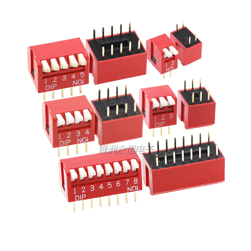 5-10PCS/Lot DIP Switch Coding DP-02/03/04/05/06/08/10P 2.54MM Side | Обустройство дома