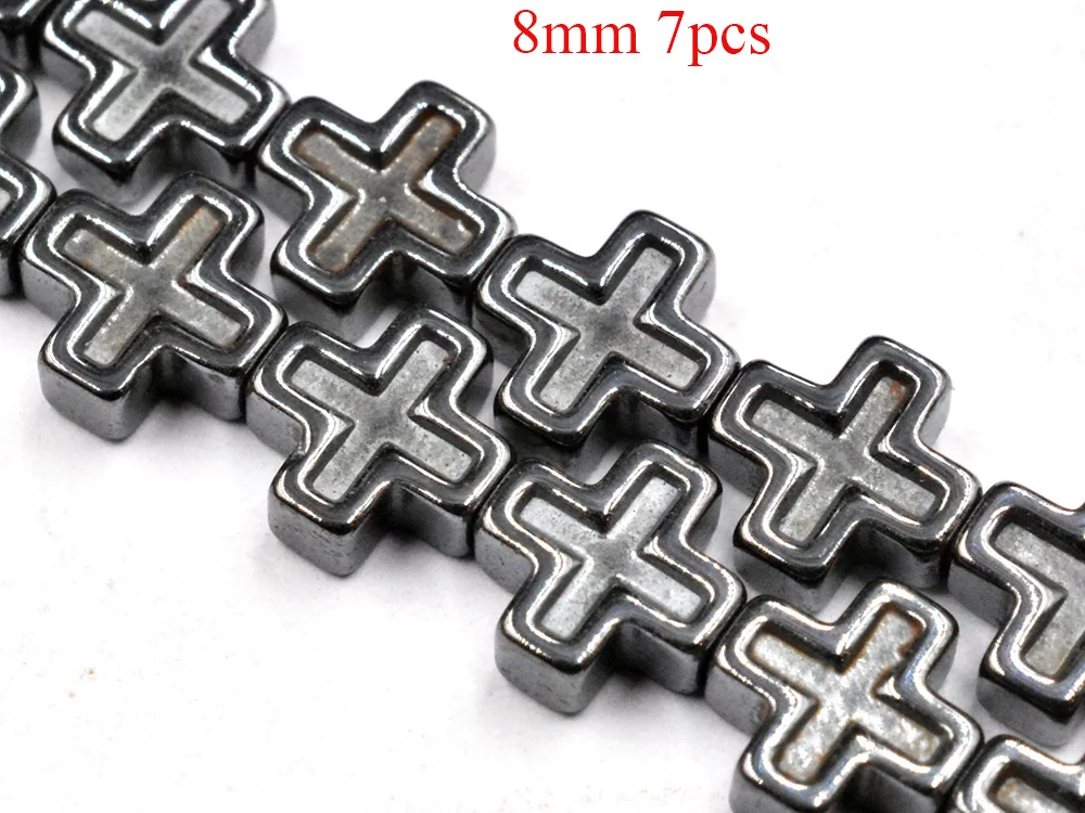 FLTMRH черный гематит из натурального камня крест подвеска сделай сам ожерелье