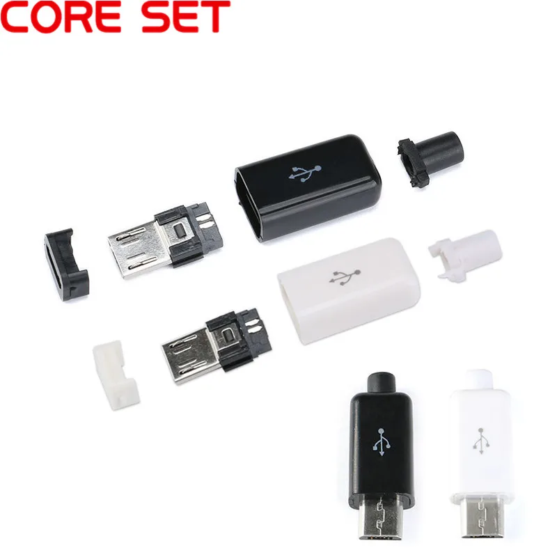 10 шт./лот Micro USB штекер черный/белый сварочный кабель для передачи данных OTG