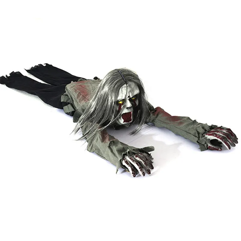 Хэллоуин ужас жуткие игрушки ползать электрическая кукла светящиеся глаза