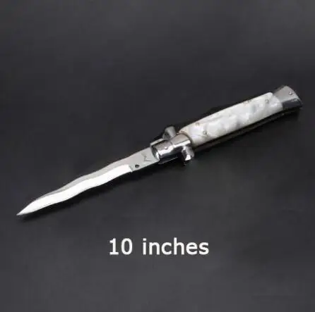 Italian AKC 13-10-9 inches outdoor multi-function portable knife 440C blade camping knife Mafia Fixed Blade Knife - Цвет: h
