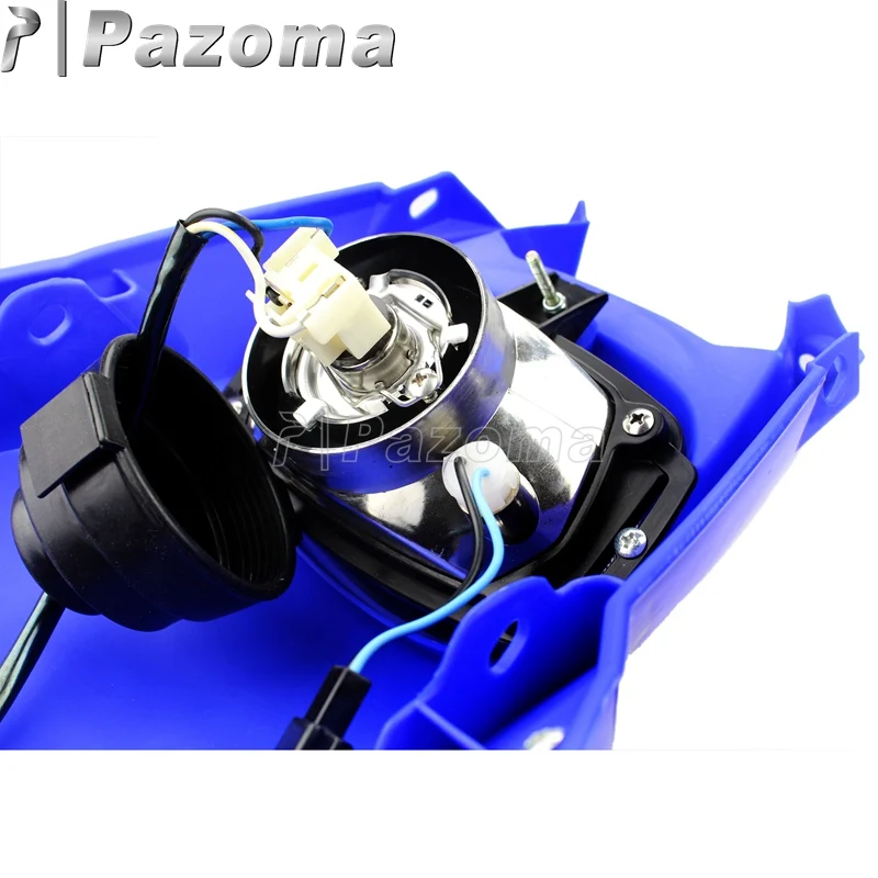 Фара синяя для мотокросса 12 в 35 вт Yamaha YZ YZF 125 250 XT TTR WRF DT|headlamp 12v|headlamps for motorcyclesheadlamp
