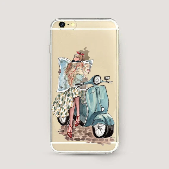 Роскошные модные сумка для покупок девушка чехол iPhone X 6s 5 5S se 7 Plus телефона из