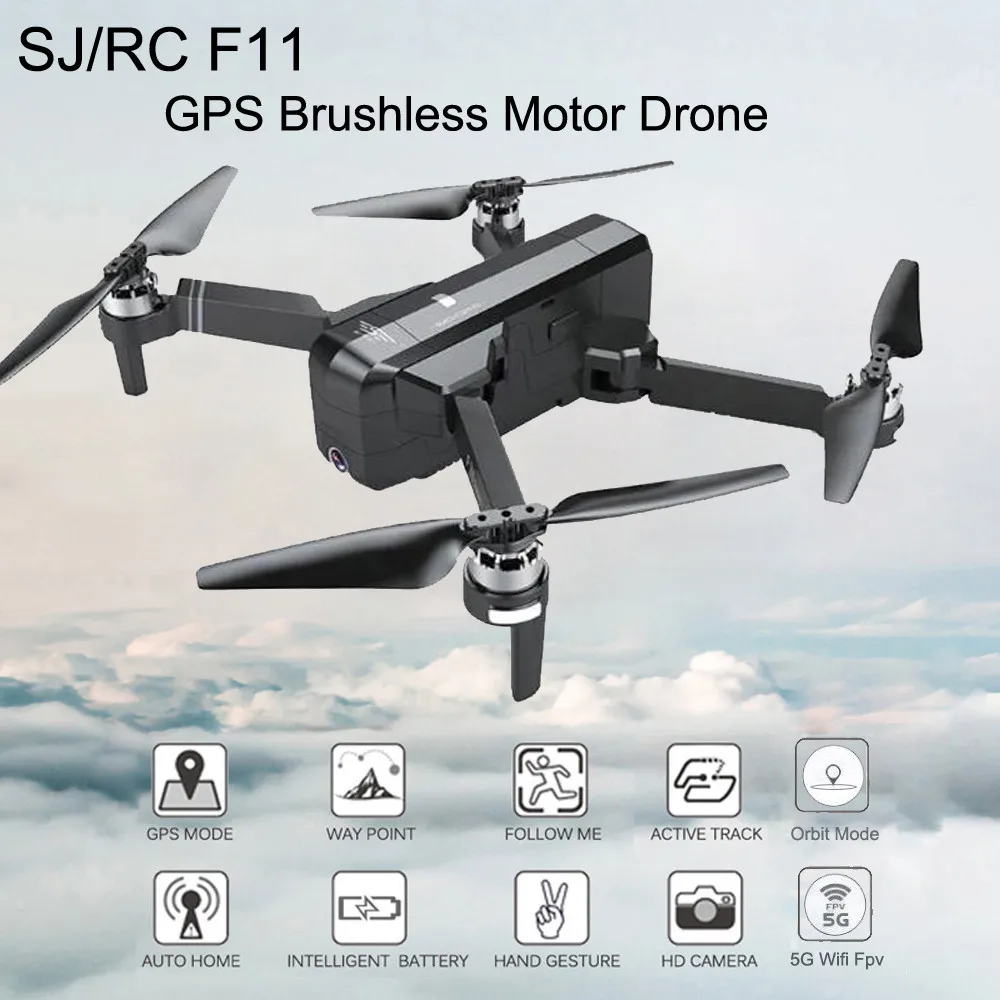 SJRC F11 GPS Дрон с Wi-Fi FPV 1080P/2K камера бесщеточный Квадрокоптер время полета 25 минут