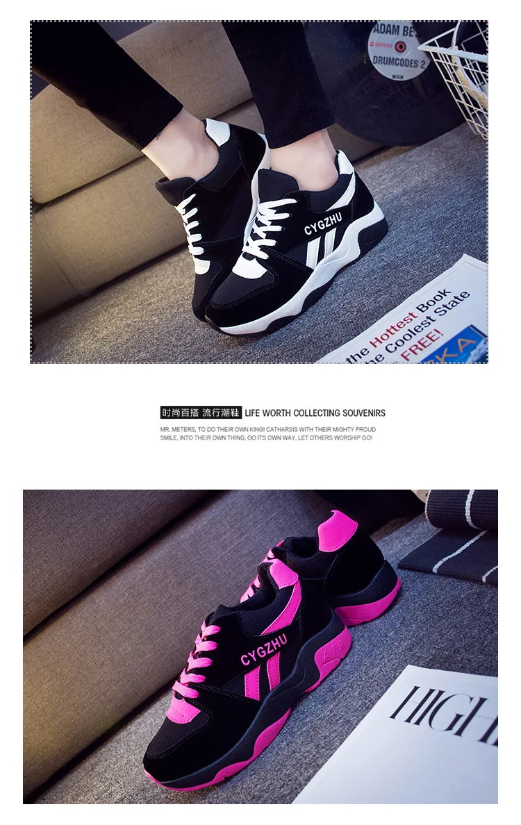 Autumn Ladies Glitter Chunky Sneakers Platform Casual Shoes Dad dames Sneakers Women Shoes Trainers basket chaussure femme