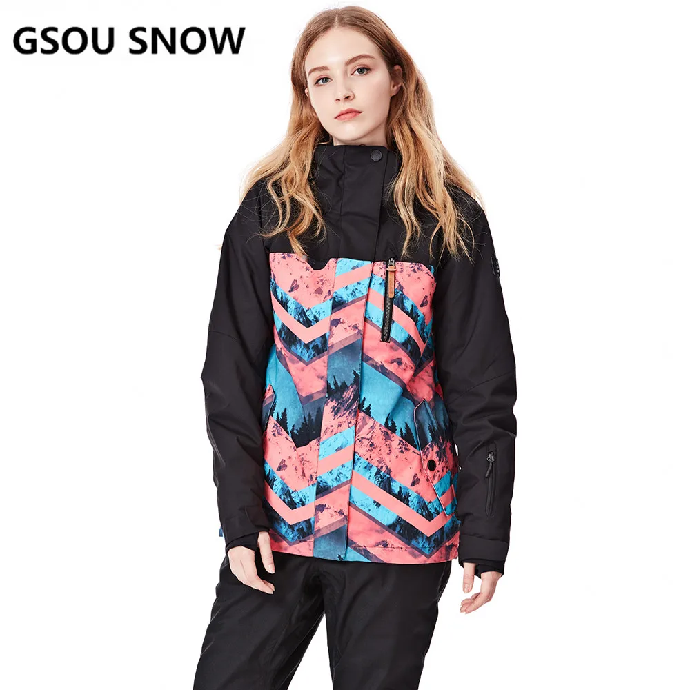 GSOU зимняя новая лыжная куртка женская анти пиллинг для сноубординга