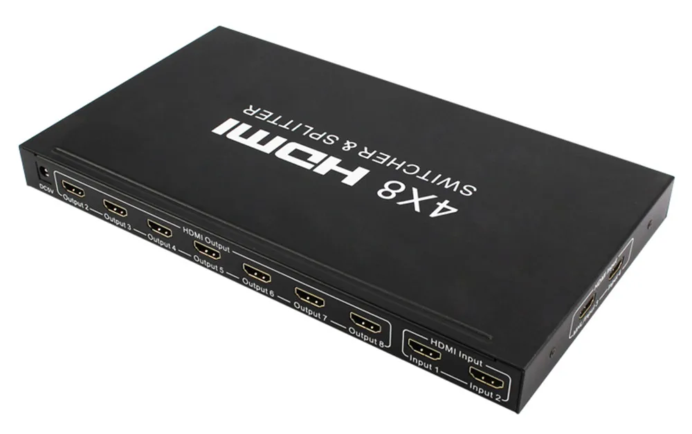 HDMI матричный коммутатор 4 в 8 выход 4*8 HD матрица ТВ видео 4K2K3D|KVM-переключатели| |