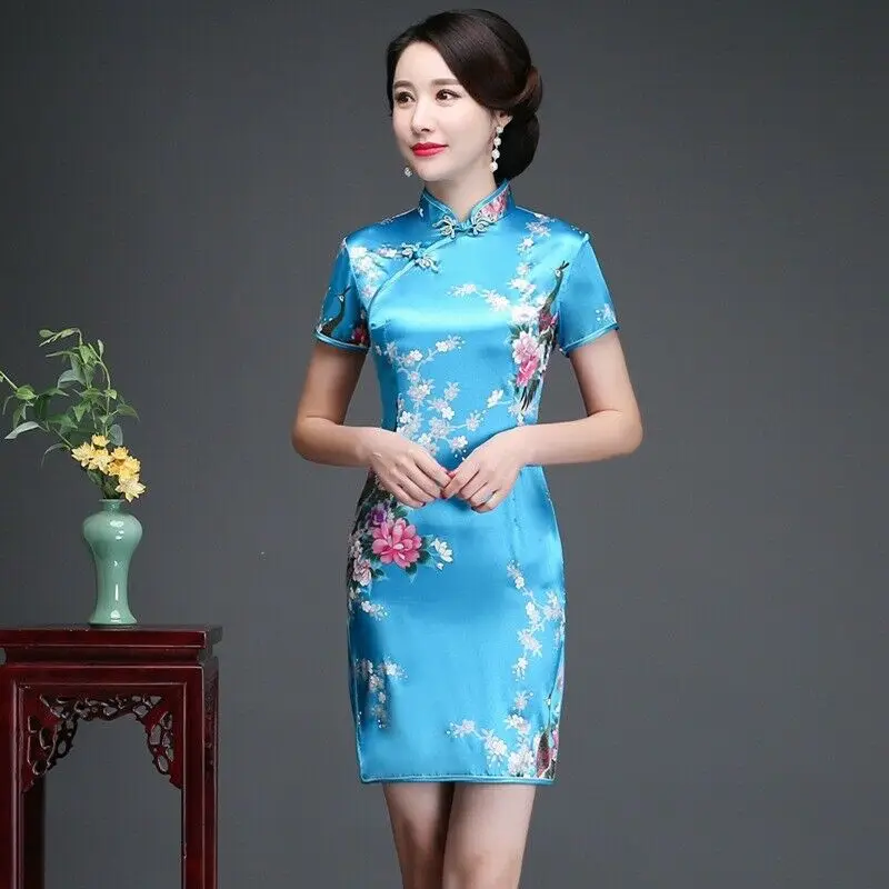 Китайские традиционные костюмы Vestito оригинальный женское платье Чонсам Тан