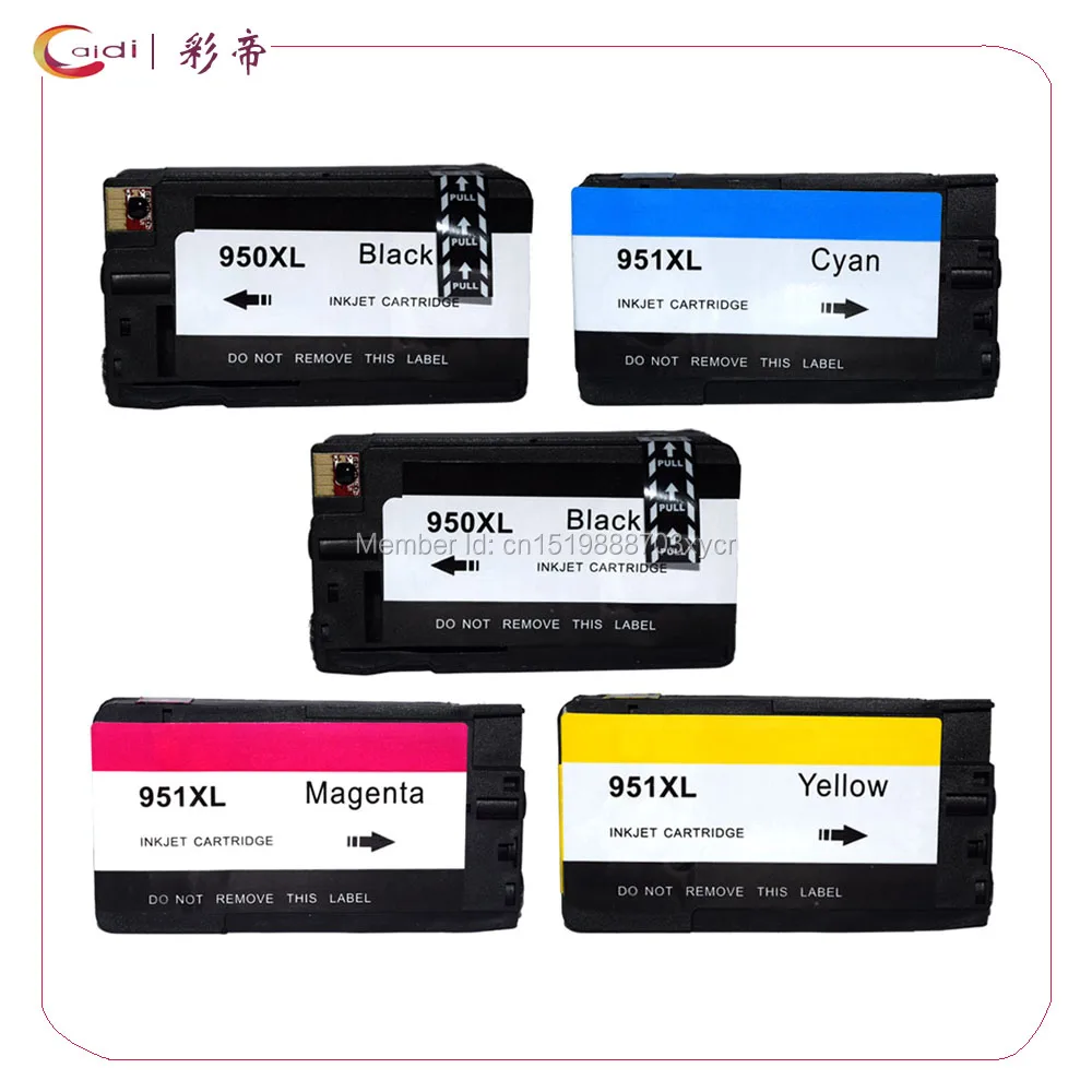 5 упаковок совместимый для hp 950 951 чернильный картридж 8100 8600 Plus 8610 8620 8630 8625 Pro 251dw 276dw