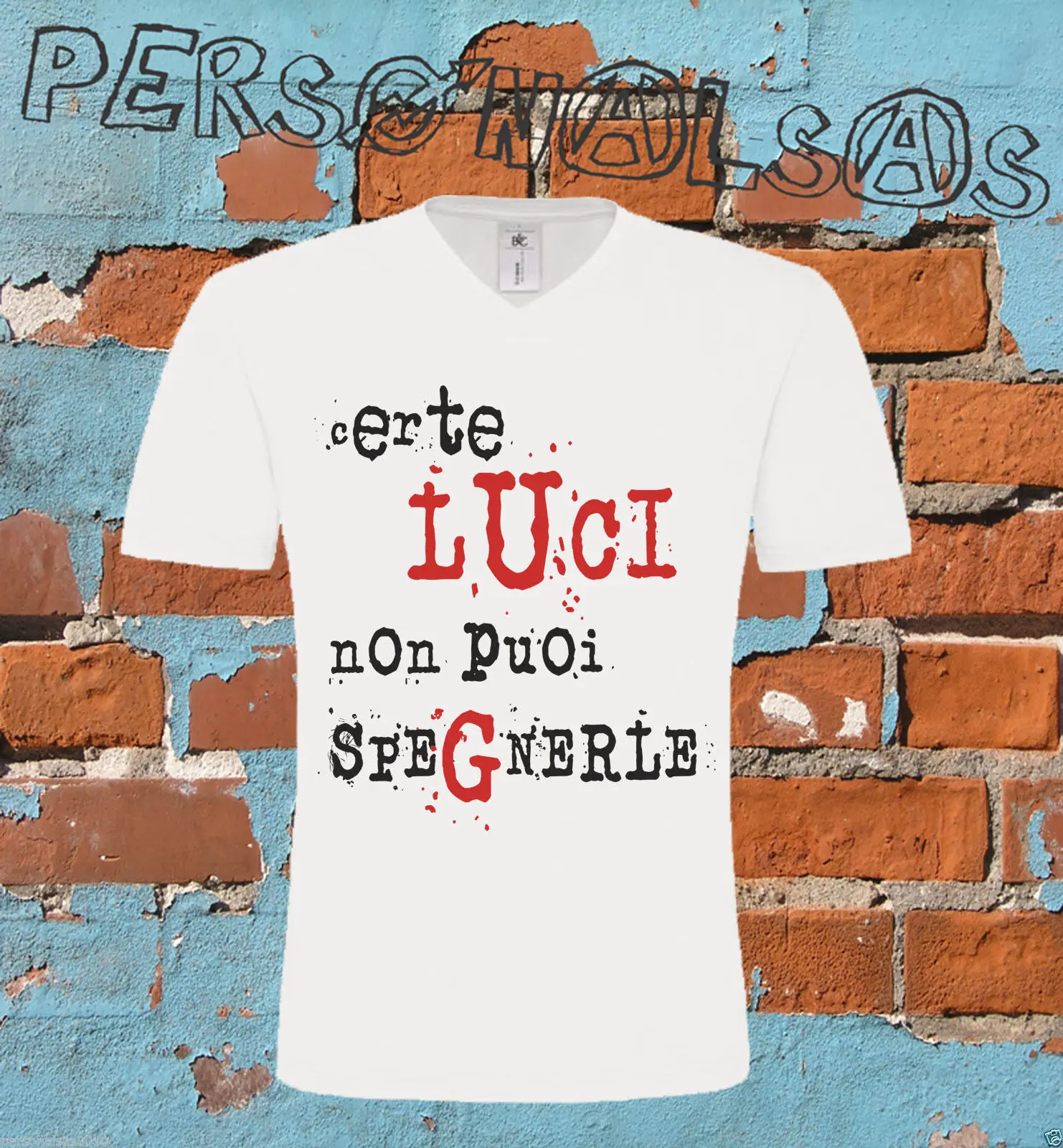 Недорогая Мужская футболка с круглым вырезом модная LIGABUE Liga CERTE LUCI Happy итальянский