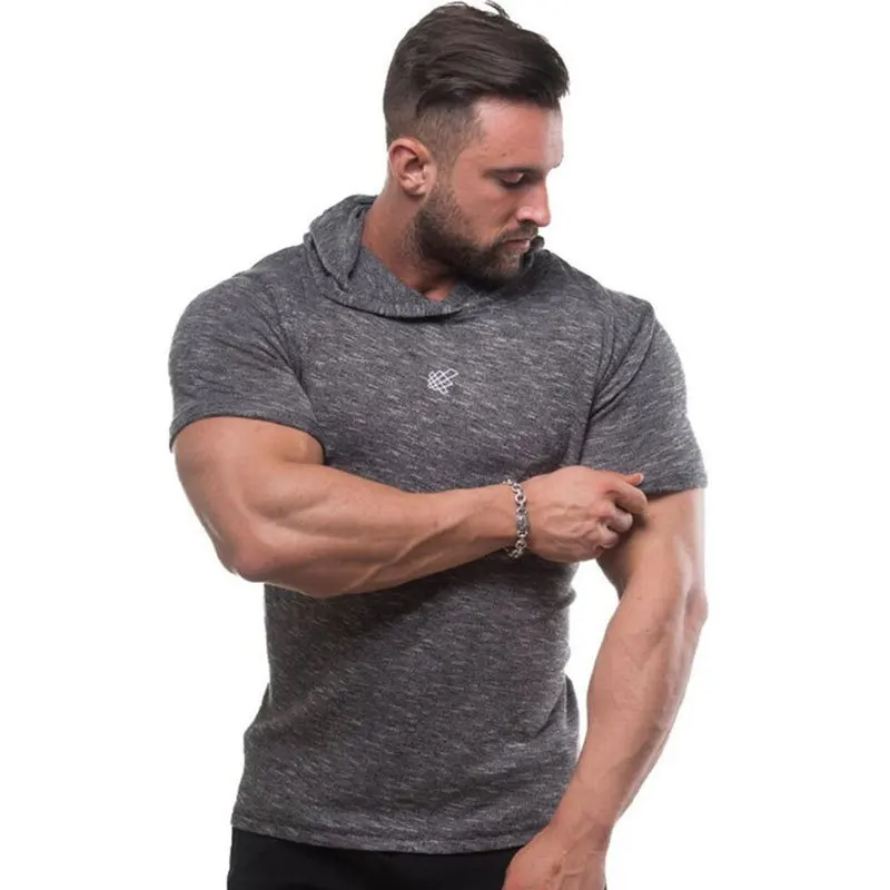 Новая мужская футболка тренажерные залы фитнес бодибилдинг Slim Fit футболки Crossfit с